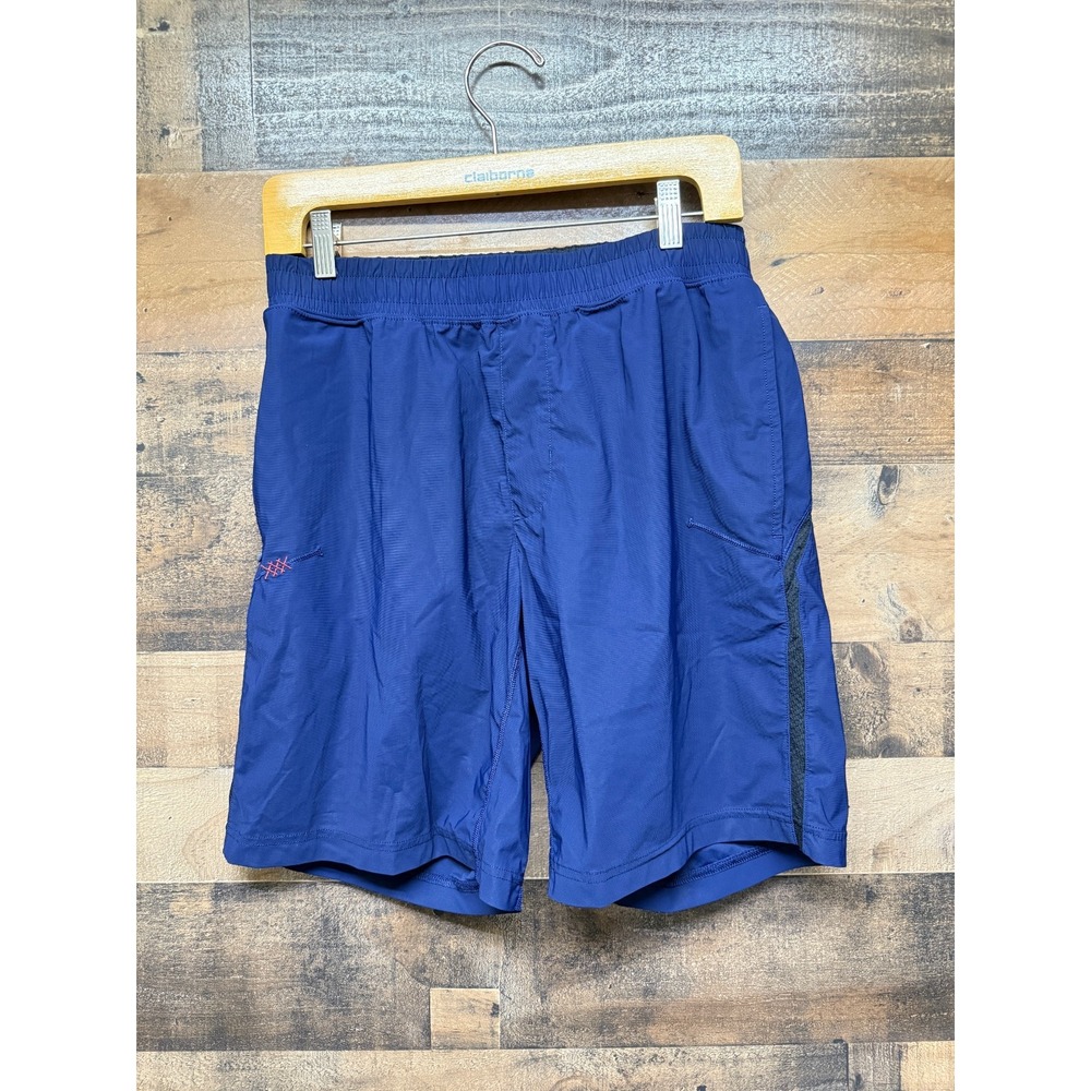 Rhone Athletic Shorts Men Medium Navy Drawstring Stretch Lined Running Training